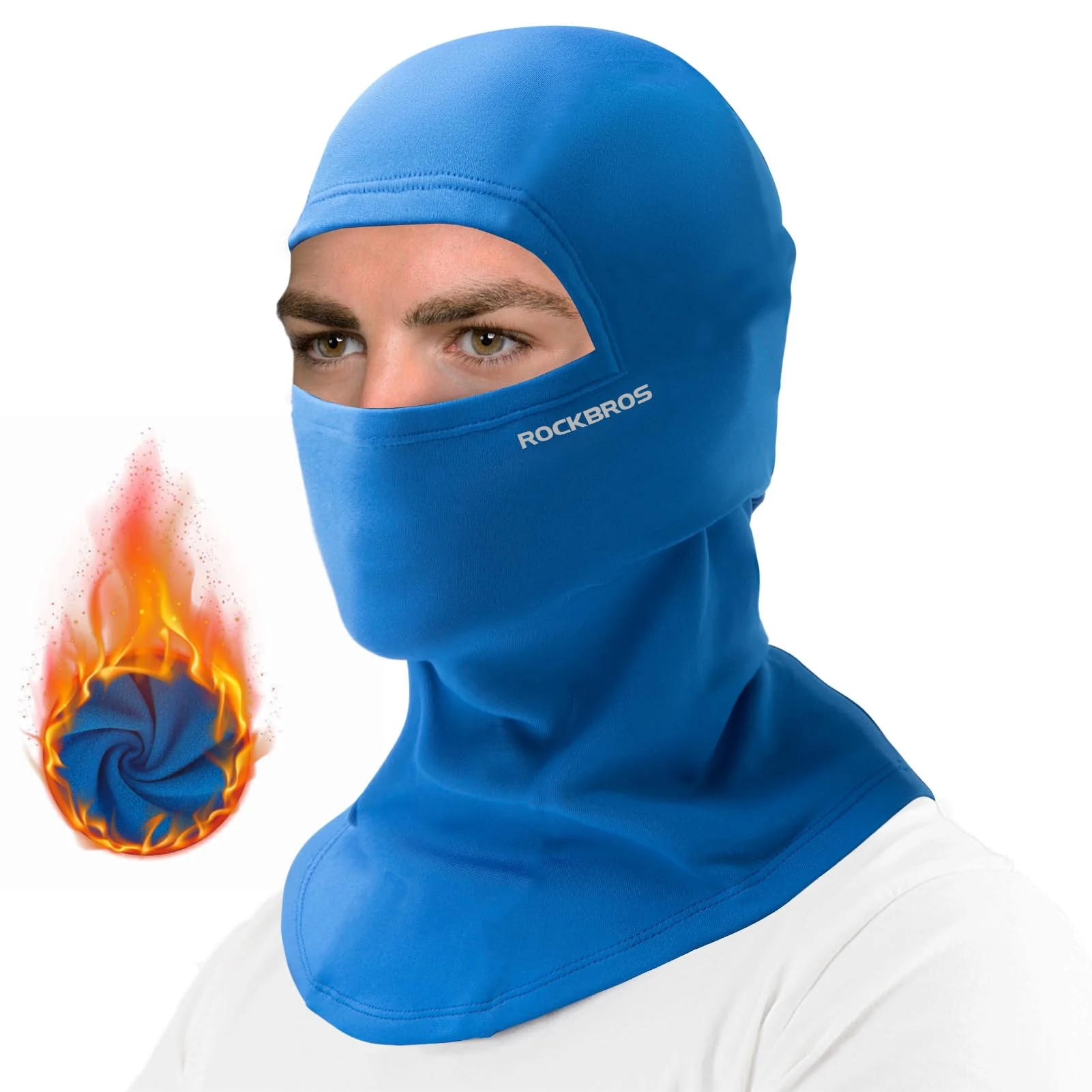 ROCKBROS Cold Weather Windproof Thermal Winter Balaclava Ski Mask Neck Warmer Hood - Image 4