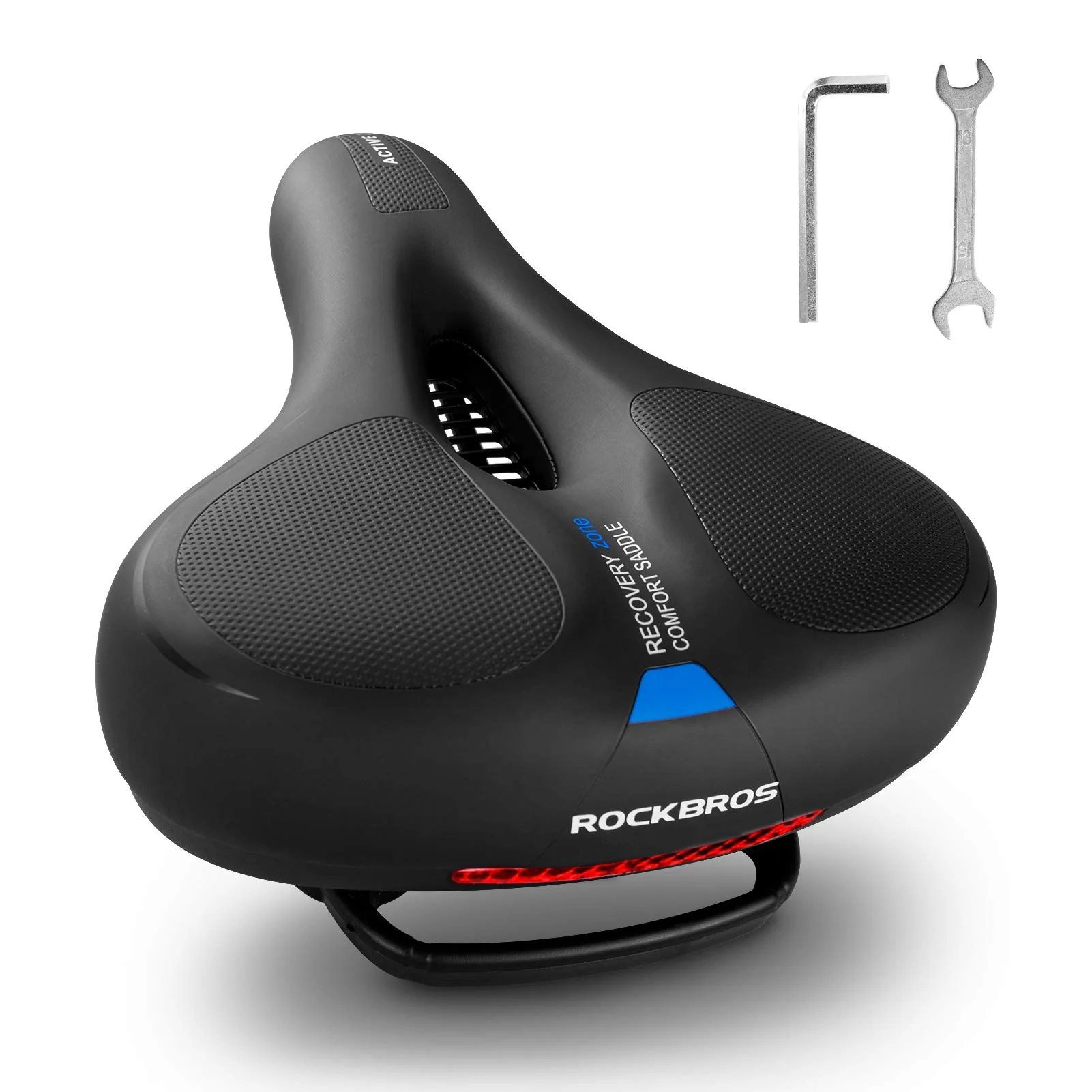 ROCKBROS Comfort Bike Saddle Soft Wide Seat for Men Women with Shock Absorption - Image 3