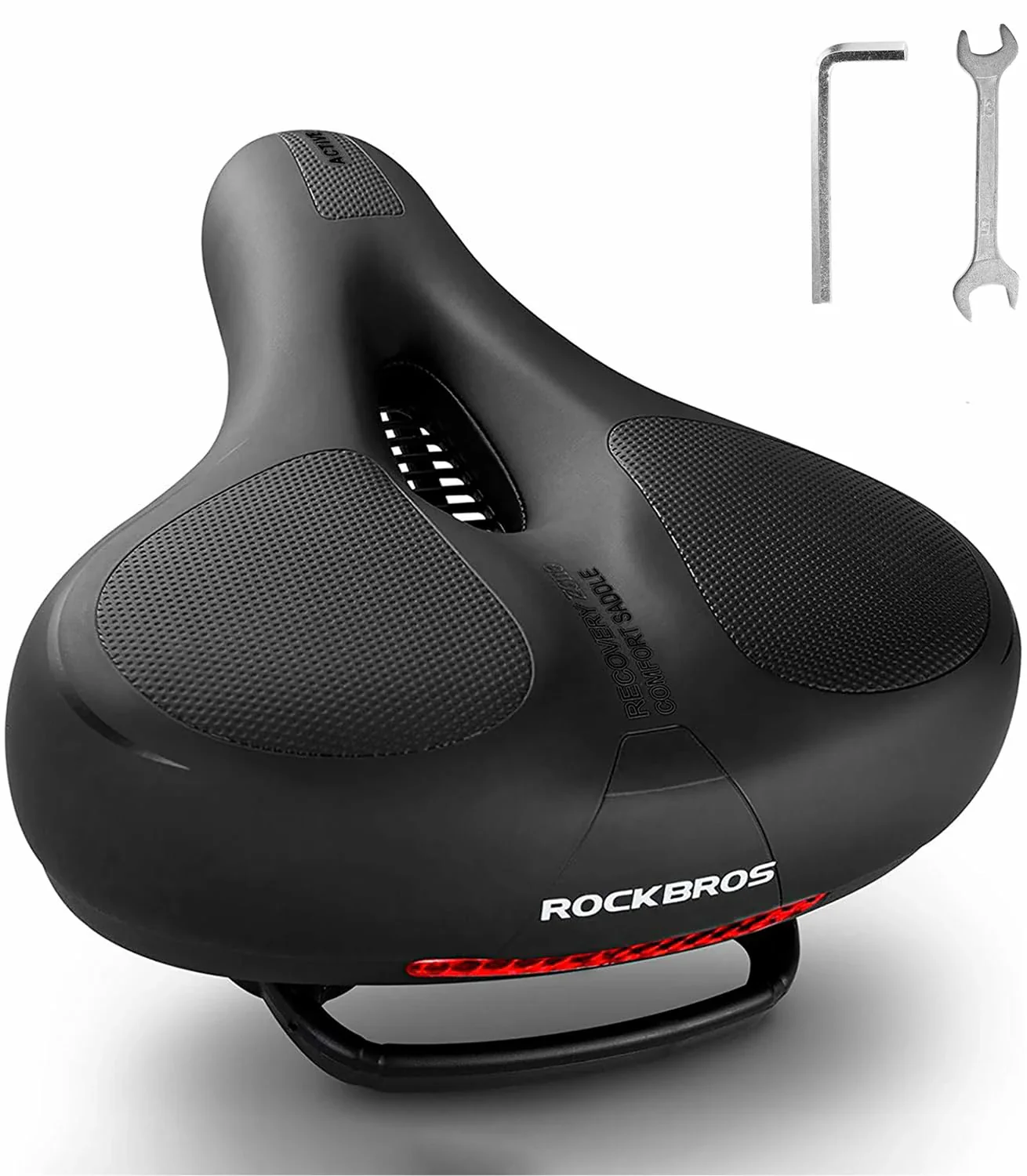 ROCKBROS Comfort Bike Saddle Soft Wide Seat for Men Women with Shock Absorption - Image 4