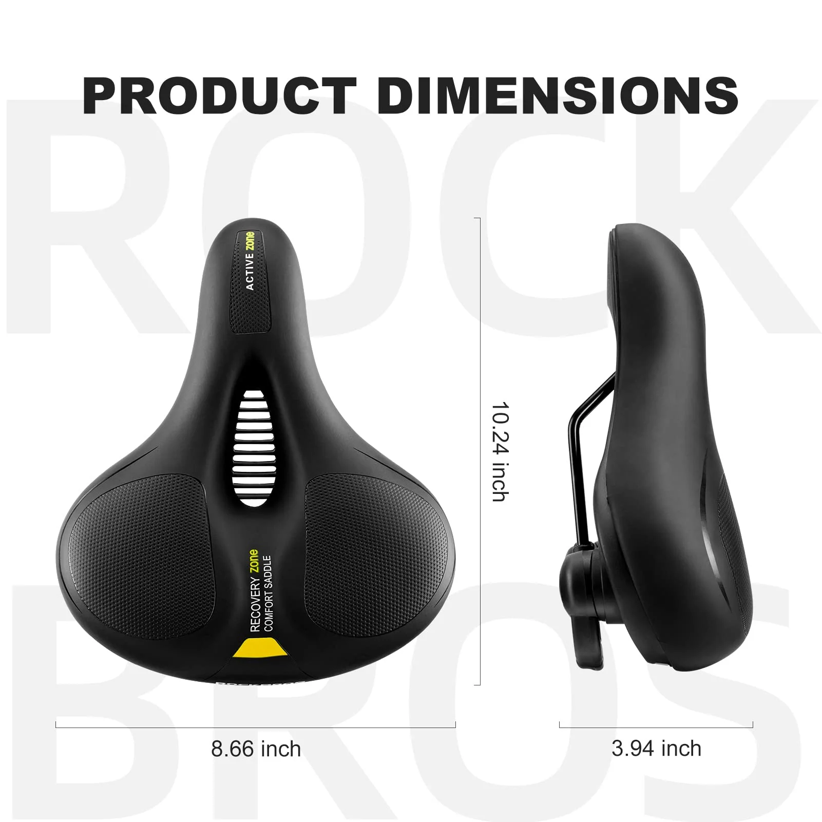 ROCKBROS Comfort Bike Saddle Soft Wide Seat for Men Women with Shock Absorption - Image 5