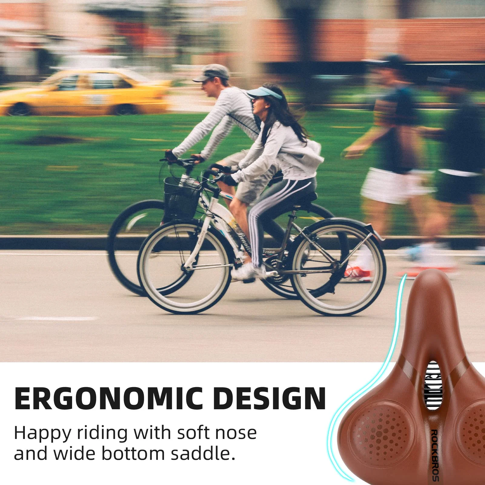 ROCKBROS Comfort Gel Bike Seat Breathable Waterproof Saddle Cruiser/Mountain/Fat Bikes - Image 21