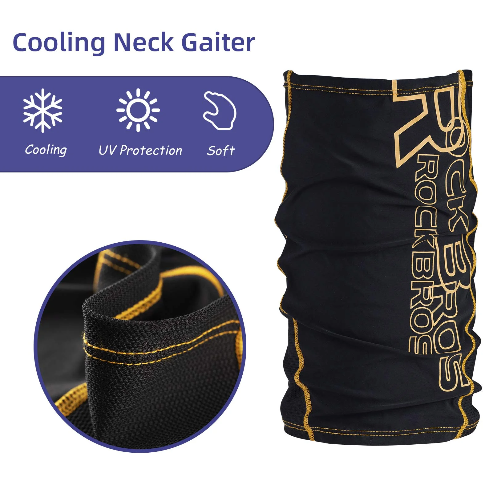 ROCKBROS Cooling Neck Gaiter Face Mask Fishing Scarf Face Cover for Men Women - Image 27