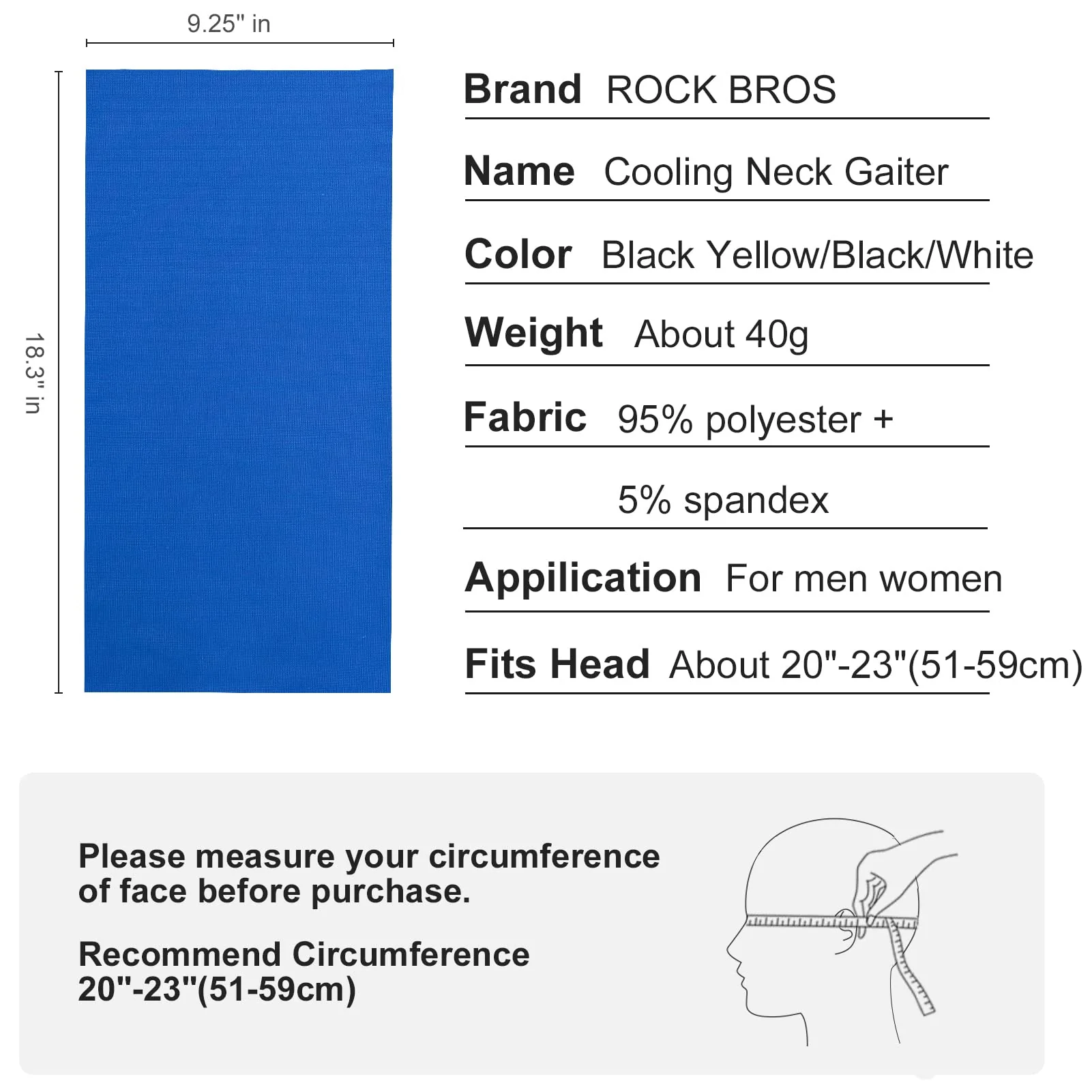 ROCKBROS Cooling Neck Gaiter Face Mask Fishing Scarf Face Cover for Men Women - Image 41