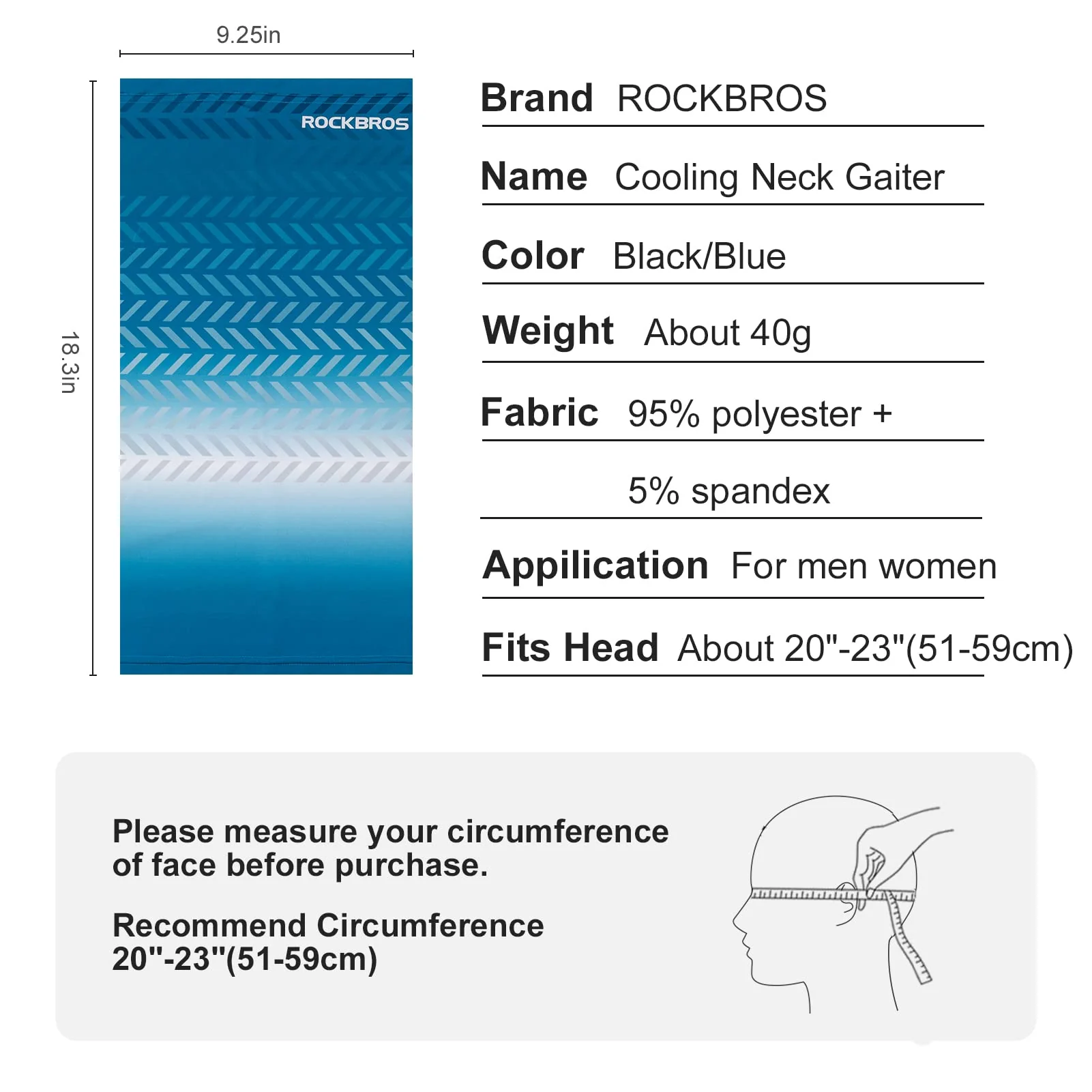 ROCKBROS Cooling Neck Gaiter Face Mask Fishing Scarf Face Cover for Men Women - Image 44