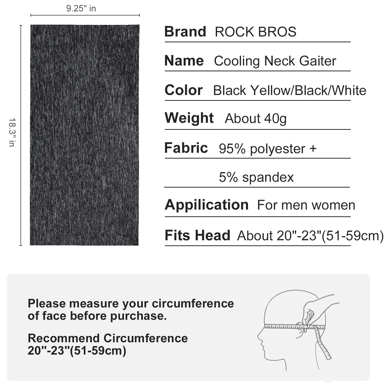 ROCKBROS Cooling Neck Gaiter Face Mask Fishing Scarf Face Cover for Men Women - Image 67