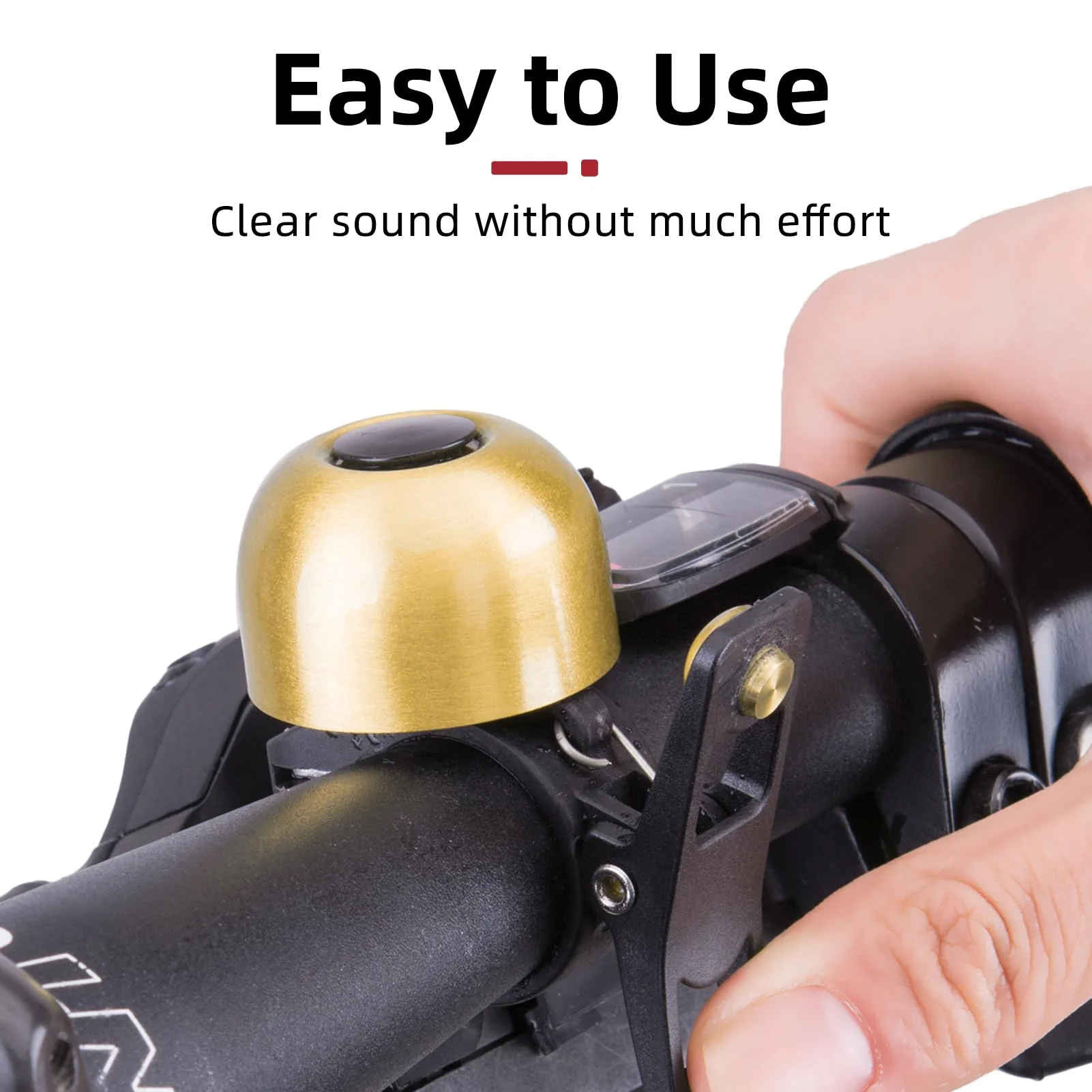 ROCKBROS Copper Alloy Bike Bell, Loud Classic Ring, Fits 21-23mm Handlebars for Adults - Image 10