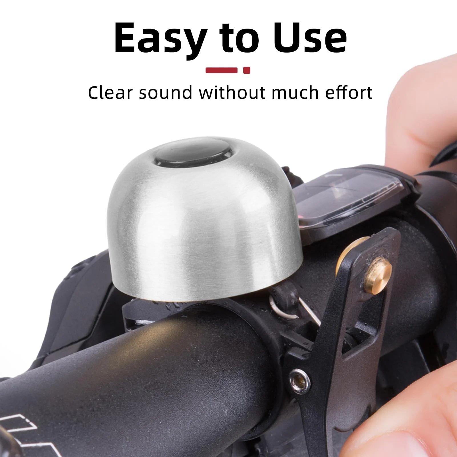 ROCKBROS Copper Alloy Bike Bell, Loud Classic Ring, Fits 21-23mm Handlebars for Adults - Image 13