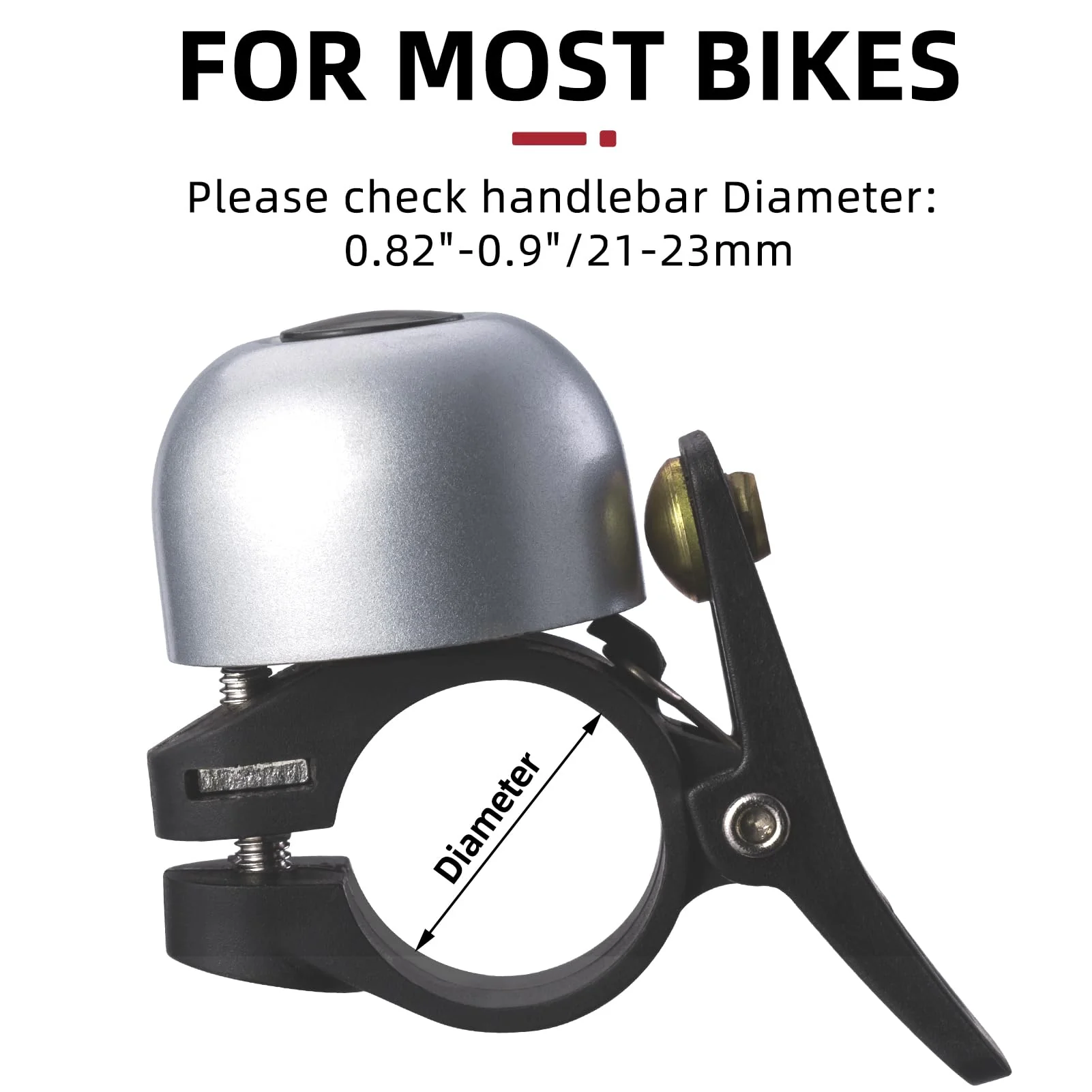 ROCKBROS Copper Alloy Bike Bell, Loud Classic Ring, Fits 21-23mm Handlebars for Adults - Image 14
