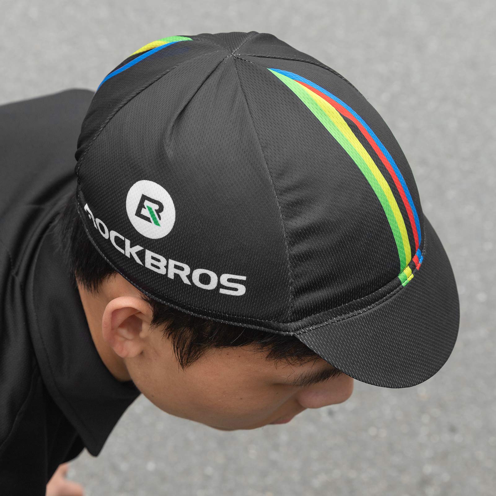 ROCKBROS Cycling Cap Sun Visor Ployester Breathable Rainbow Hat for Men Women - Image 4