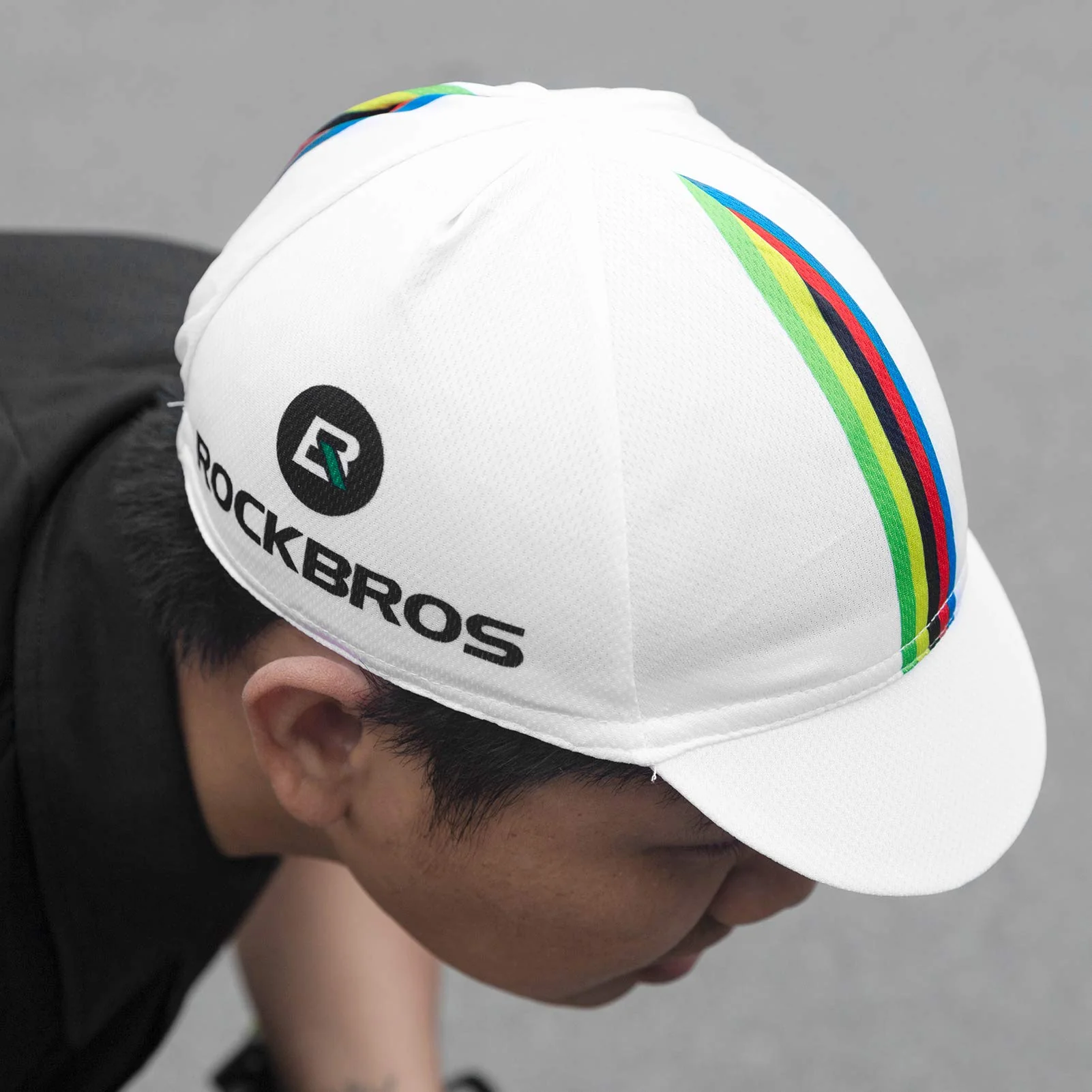 ROCKBROS Cycling Cap Sun Visor Ployester Breathable Rainbow Hat for Men Women - Image 8