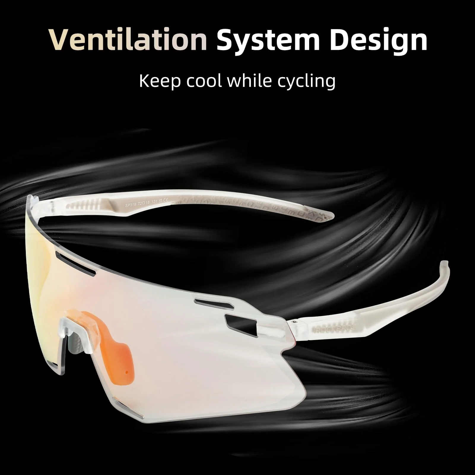 ROCKBROS Cycling Glasses Bike Photochromic MTB Sunglasses for Men TR90 - Image 6