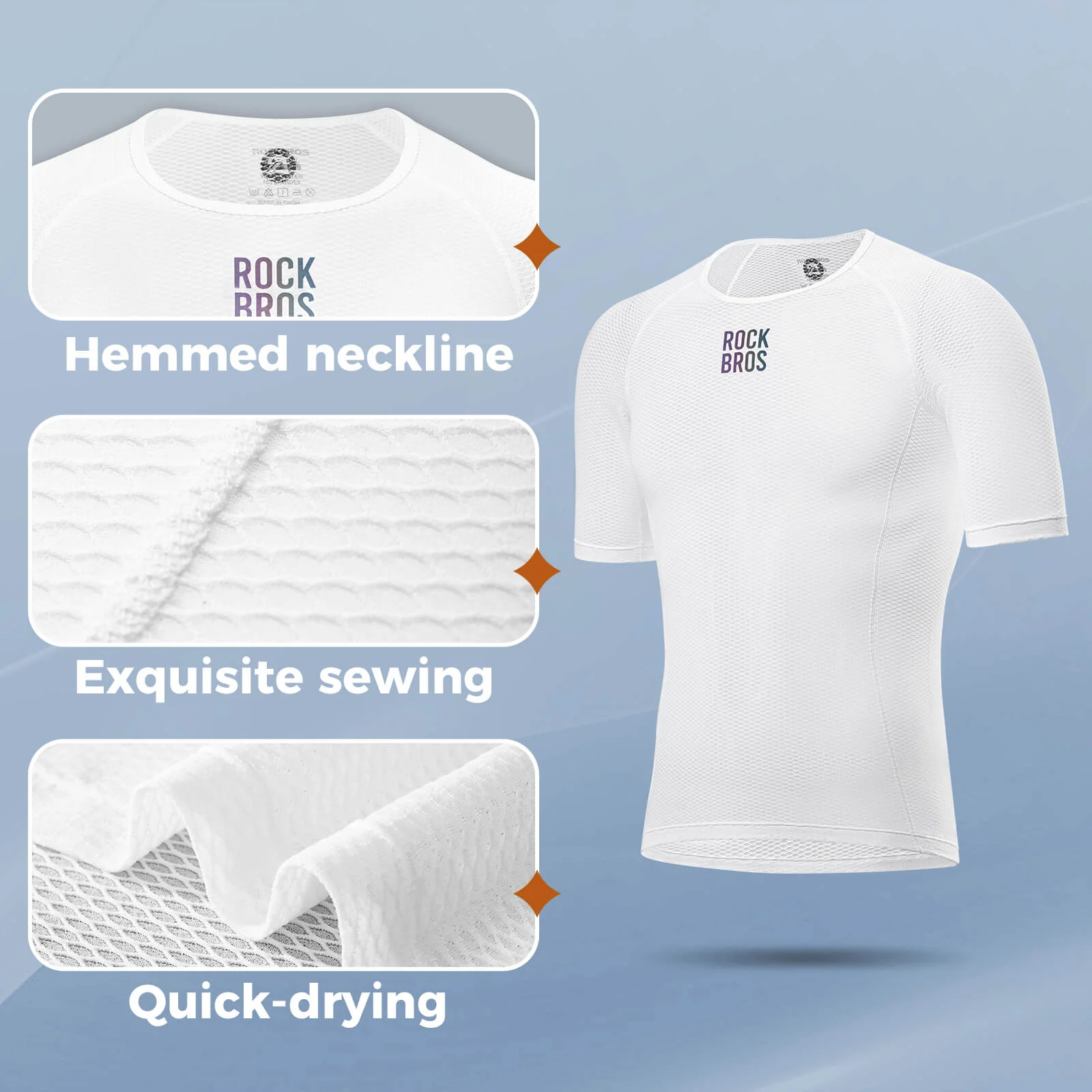 ROCKBROS Men's Cycling Jersey Mesh Short Sleeve - Image 4