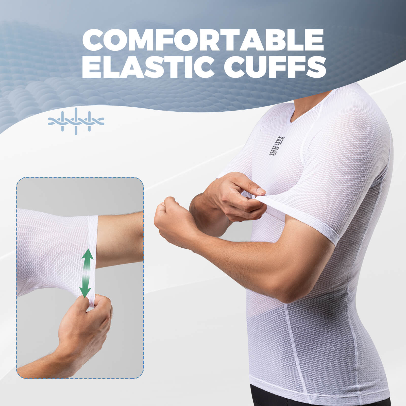 ROCKBROS Men's Cycling Jersey Mesh Short Sleeve - Image 5