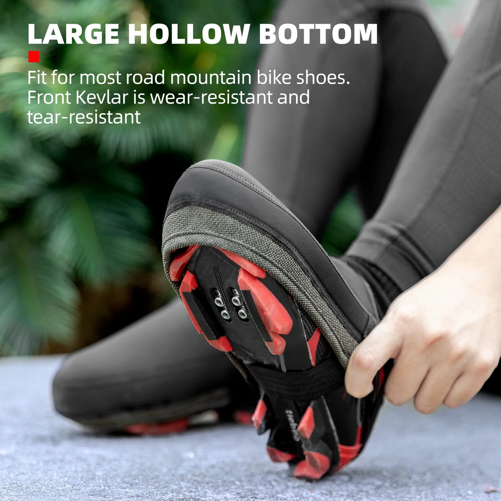 ROCKBROS Cycling Shoe Toe Covers Thermal Kevlar Bike Overshoes for Men Women - Image 3