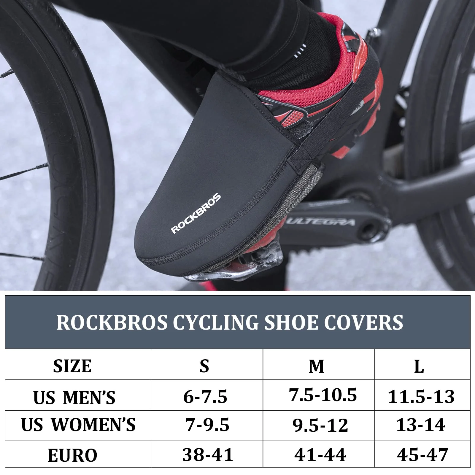 ROCKBROS Cycling Shoe Toe Covers Thermal Kevlar Bike Overshoes for Men Women - Image 7