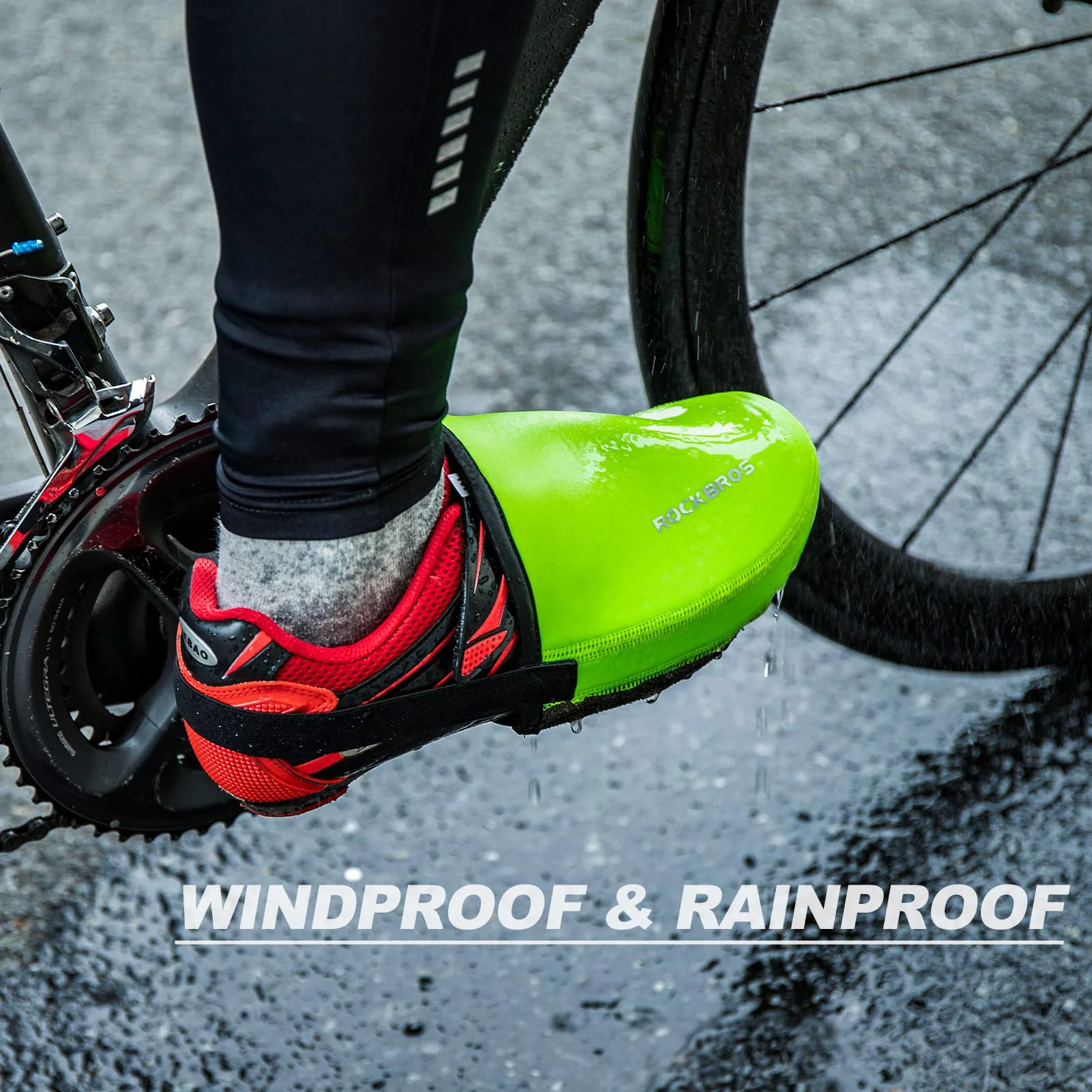 ROCKBROS Cycling Shoe Toe Covers Thermal Kevlar Bike Overshoes for Men Women - Image 8