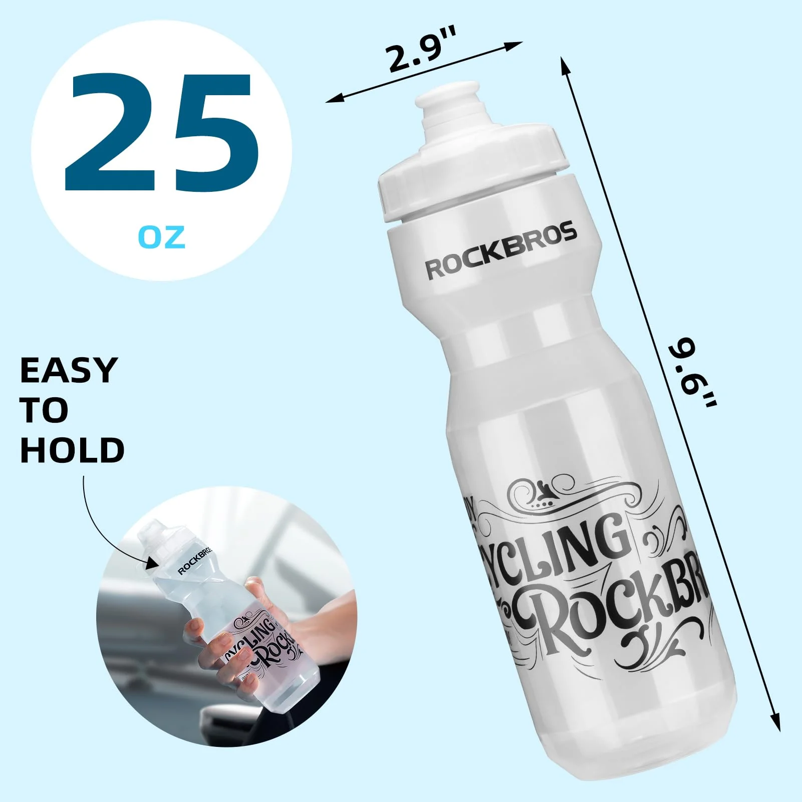 ROCKBROS Cycling Water Bottle 20-25oz Cycling Bottle BPA-Free - Image 15