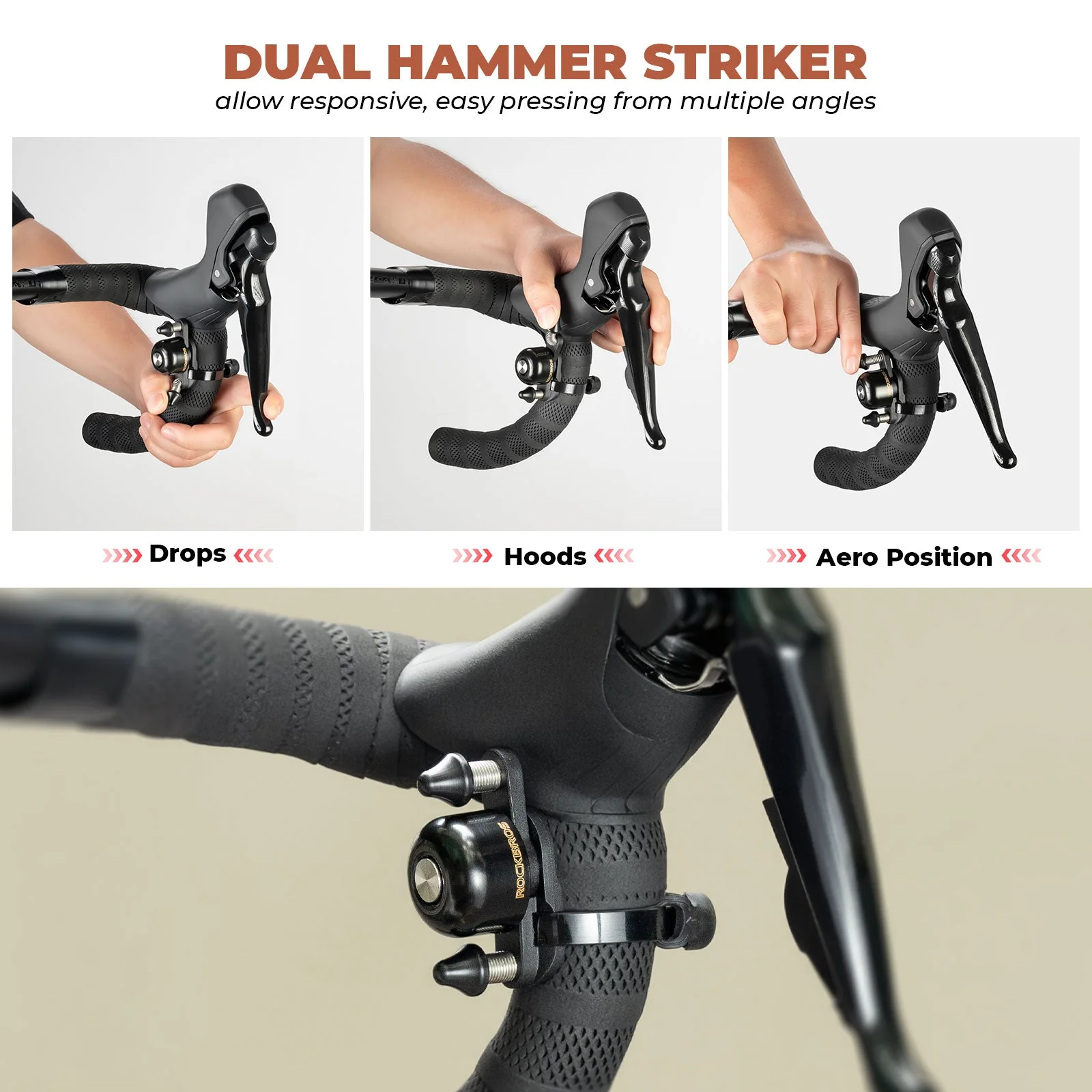 ROCKBROS Dual Hammer Bike Bell - Image 5