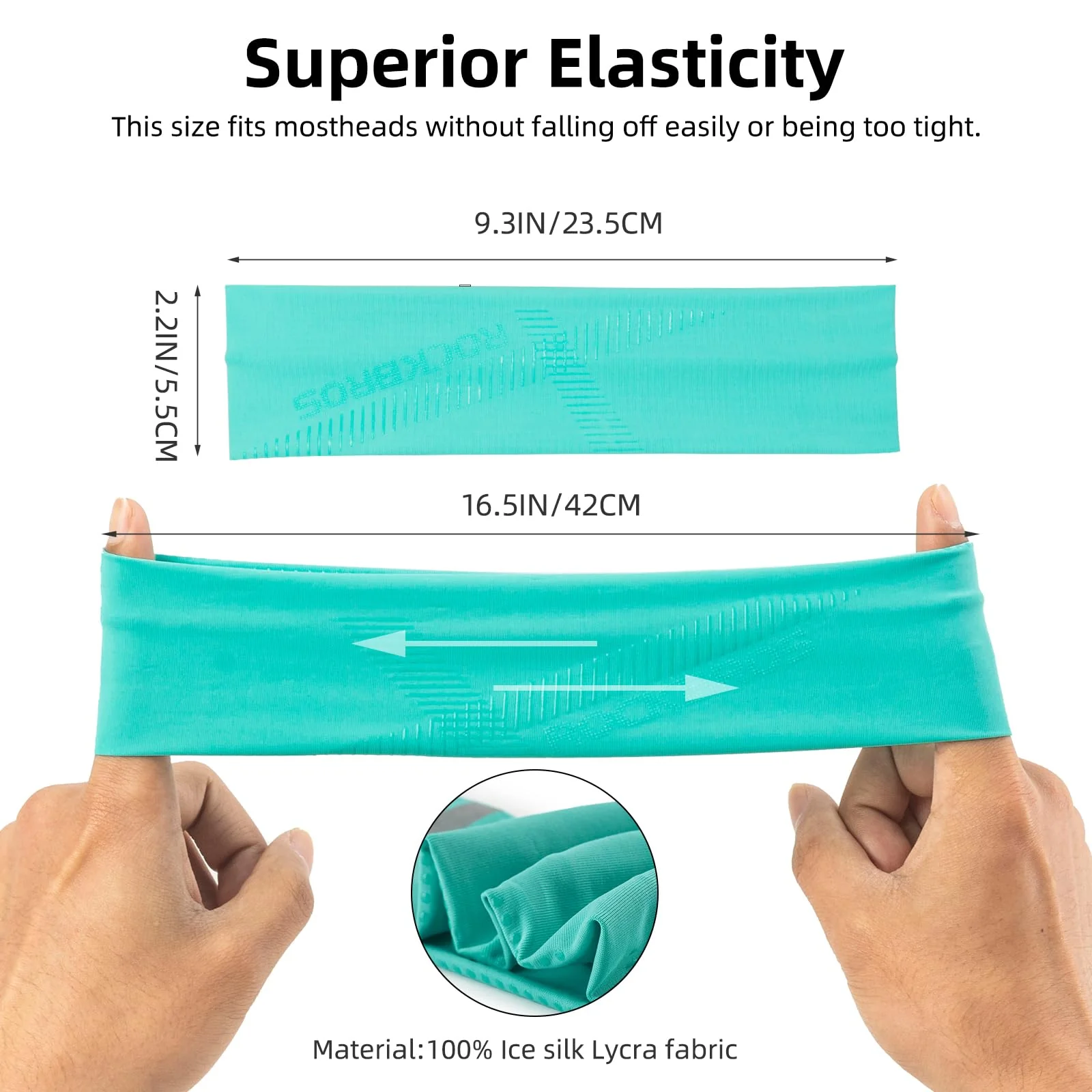 ROCKBROS Elastic Non-Slip Headband for Men Women Soft Sweatband for Running, Yoga Workouts - Image 12