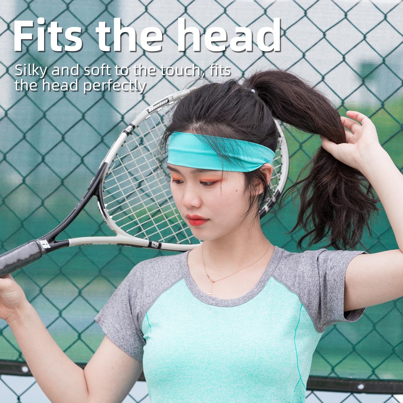ROCKBROS Elastic Non-Slip Headband for Men Women Soft Sweatband for Running, Yoga Workouts - Image 13
