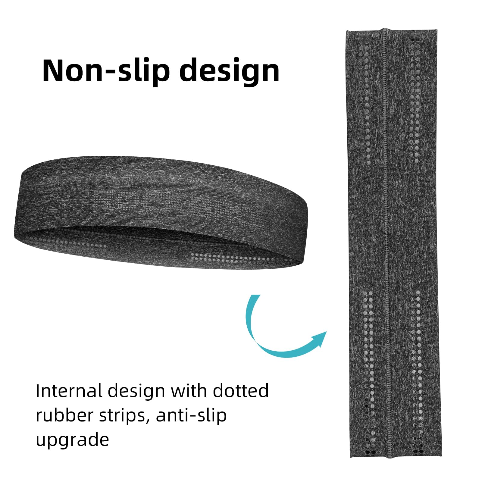 ROCKBROS Elastic Non-Slip Headband for Men Women Soft Sweatband for Running, Yoga Workouts - Image 17
