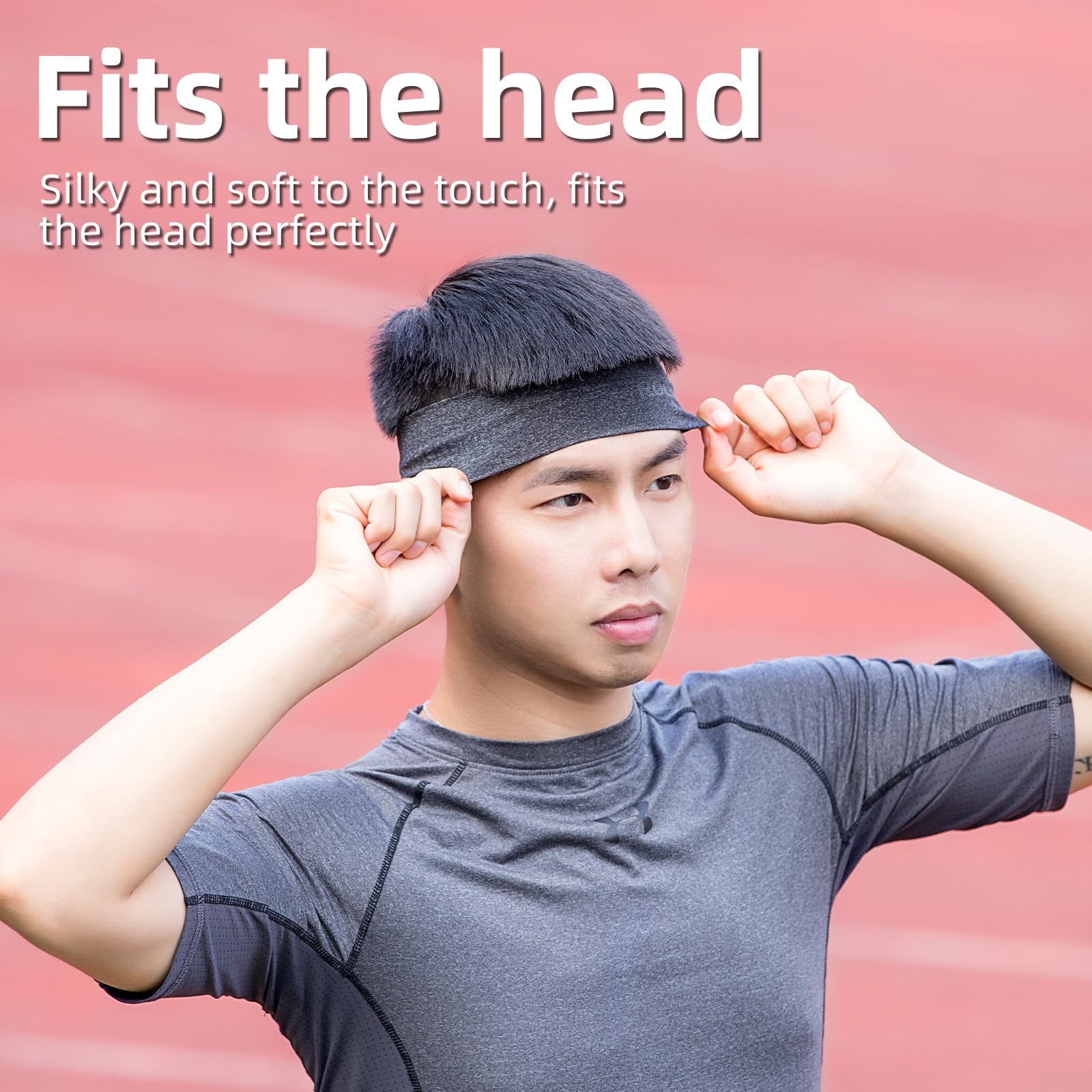 ROCKBROS Elastic Non-Slip Headband for Men Women Soft Sweatband for Running, Yoga Workouts - Image 20