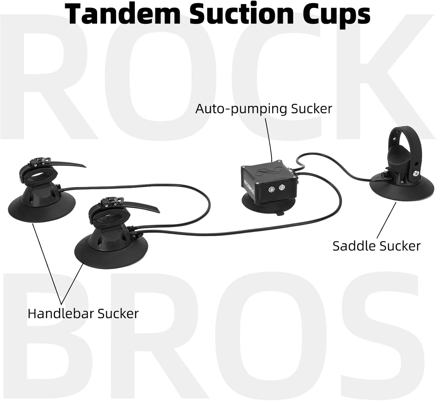 ROCKBROS Electric Suction Cup Bike Rack for Car Roof No Hitch No Paint Damage - Image 2