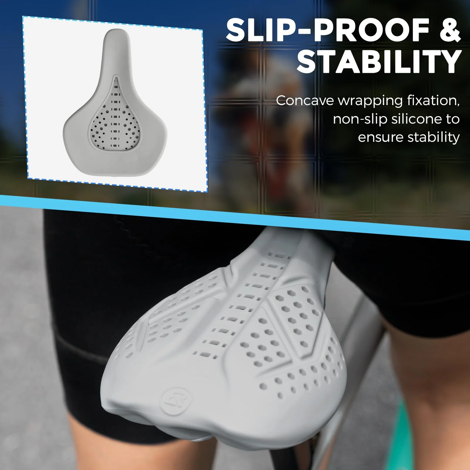ROCKBROS Extra Soft Silicone Bike Seat Cushion – Anti-Slip, Breathable Cover - Image 11