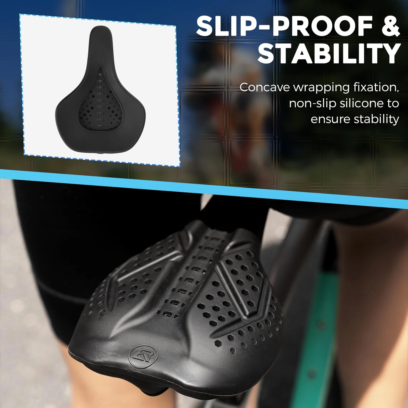 ROCKBROS Extra Soft Silicone Bike Seat Cushion – Anti-Slip, Breathable Cover - Image 4