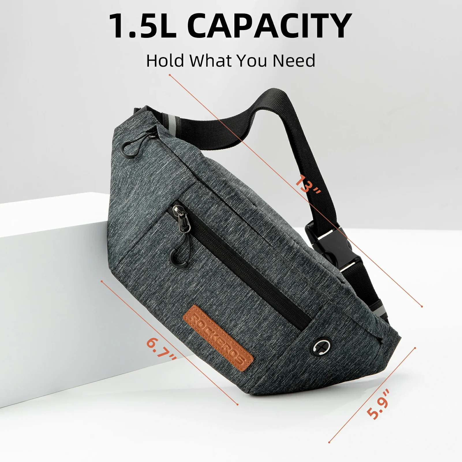 ROCKBROS Fanny Pack 1.5L Capacity Belt Bag - Image 7