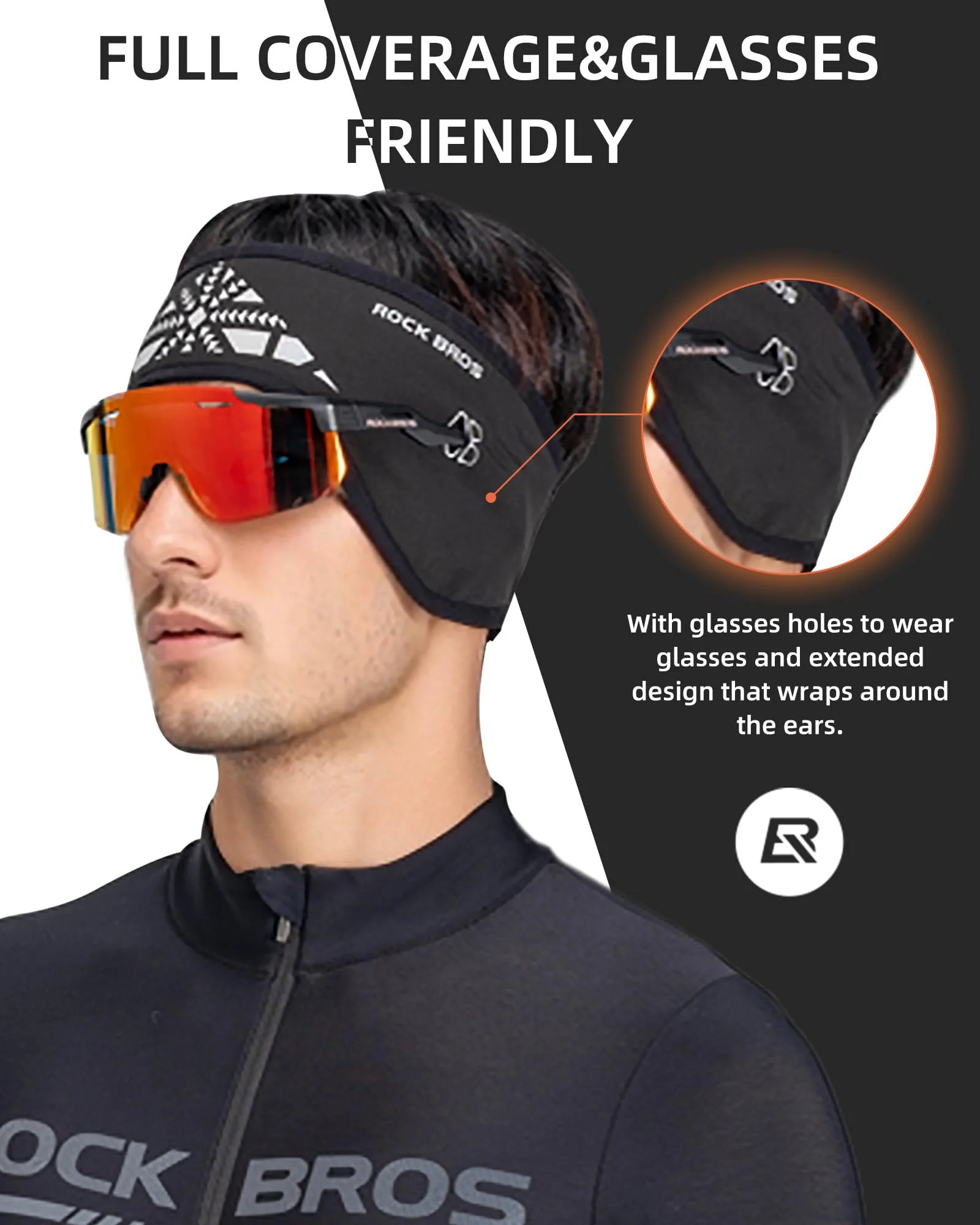 ROCKBROS Fleece Ear Muffs Warmers Adjustable Headbands Men Women in Cold Weather - Image 3