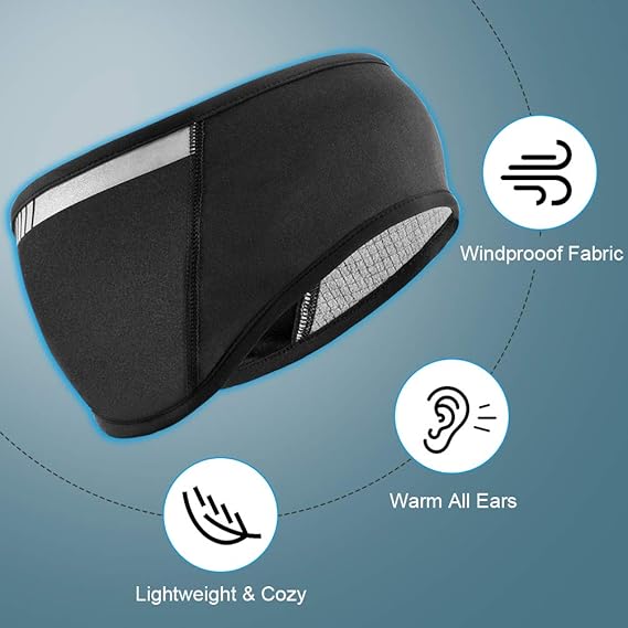 ROCKBROS Fleece Ear Warmers Headband for Running Cycling Skiing Winter Warmth - Image 4