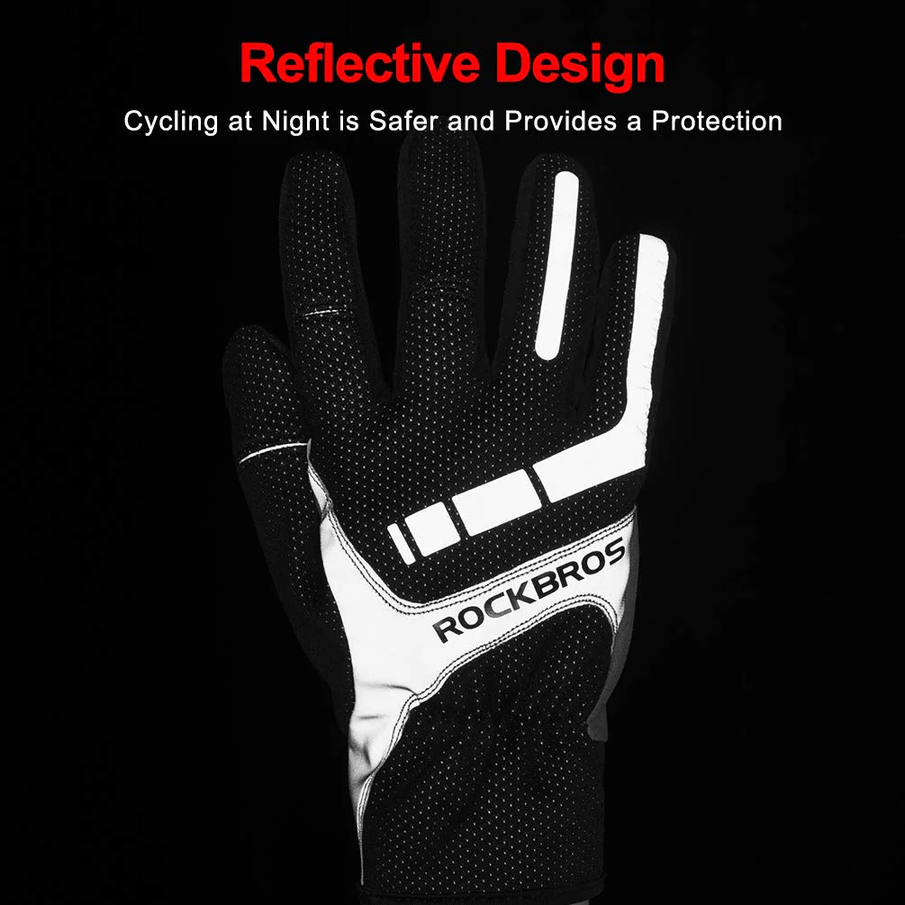ROCKBROS Full Finger Cycling Gloves for Men, Motorcycle and Mountain Bike Gloves - Image 6