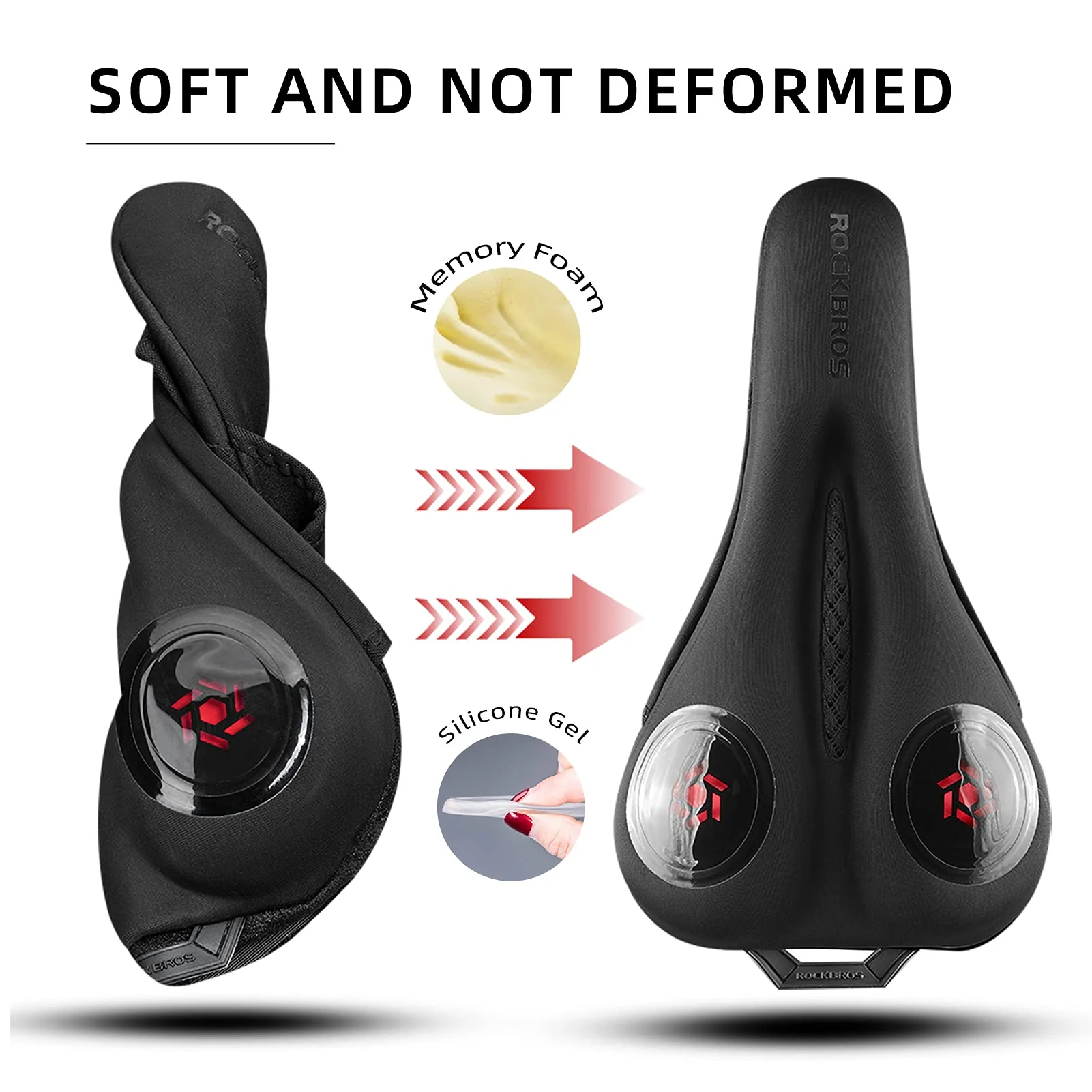 ROCKBROS Gel Bike Seat Cushion Padded Narrow Cover for Peloton Spin Bikes - Image 10