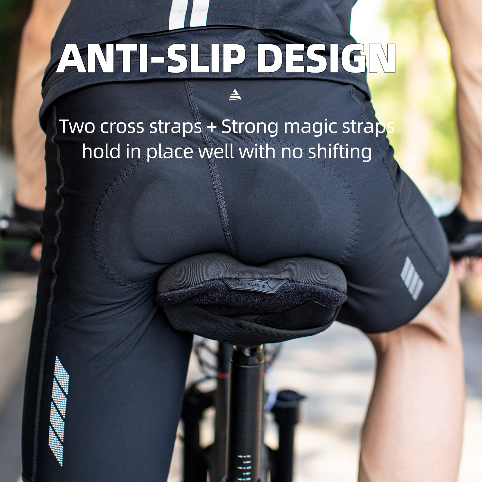 ROCKBROS Gel Bike Seat Cushion Padded Narrow Cover for Peloton Spin Bikes - Image 4