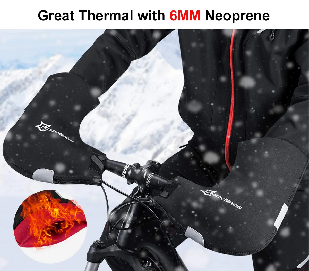 ROCKBROS Handlebar Mittens - Cold Weather Windproof MTB Bar Covers - Image 4