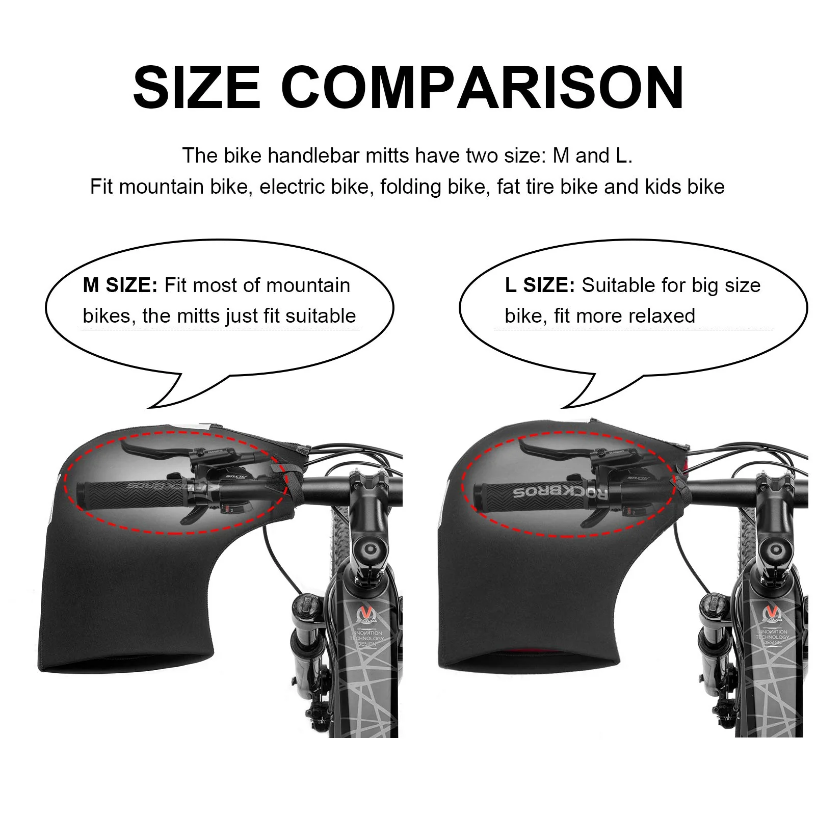 ROCKBROS Handlebar Mittens - Cold Weather Windproof MTB Bar Covers - Image 6