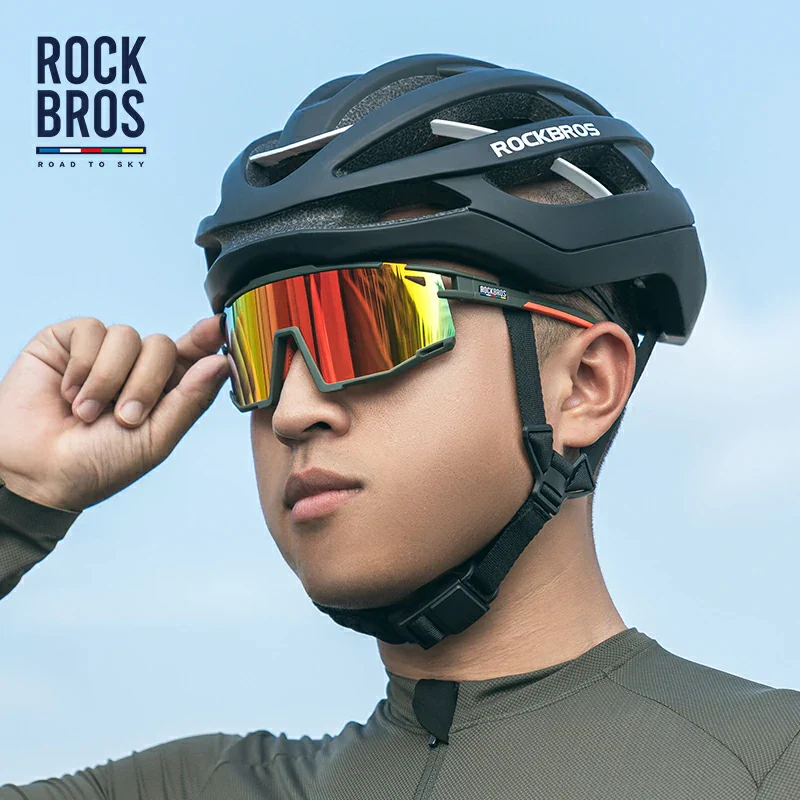 ROCKBROS HD Polarized Photochromic Cycling Glasses TR90 Frame-Road to Sky - Image 14