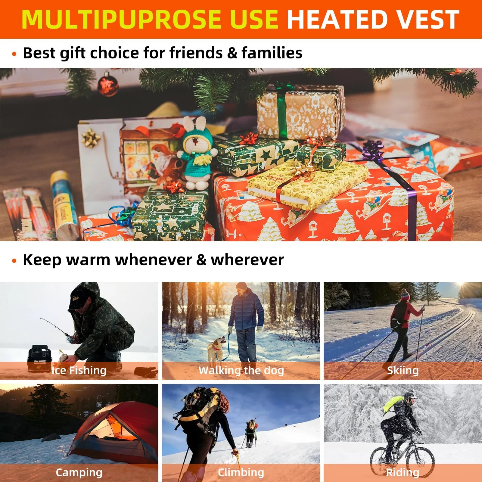 ROCKBROS Heated Vest – Fast Heating, 5 Zones, Unisex, Washable - Image 5