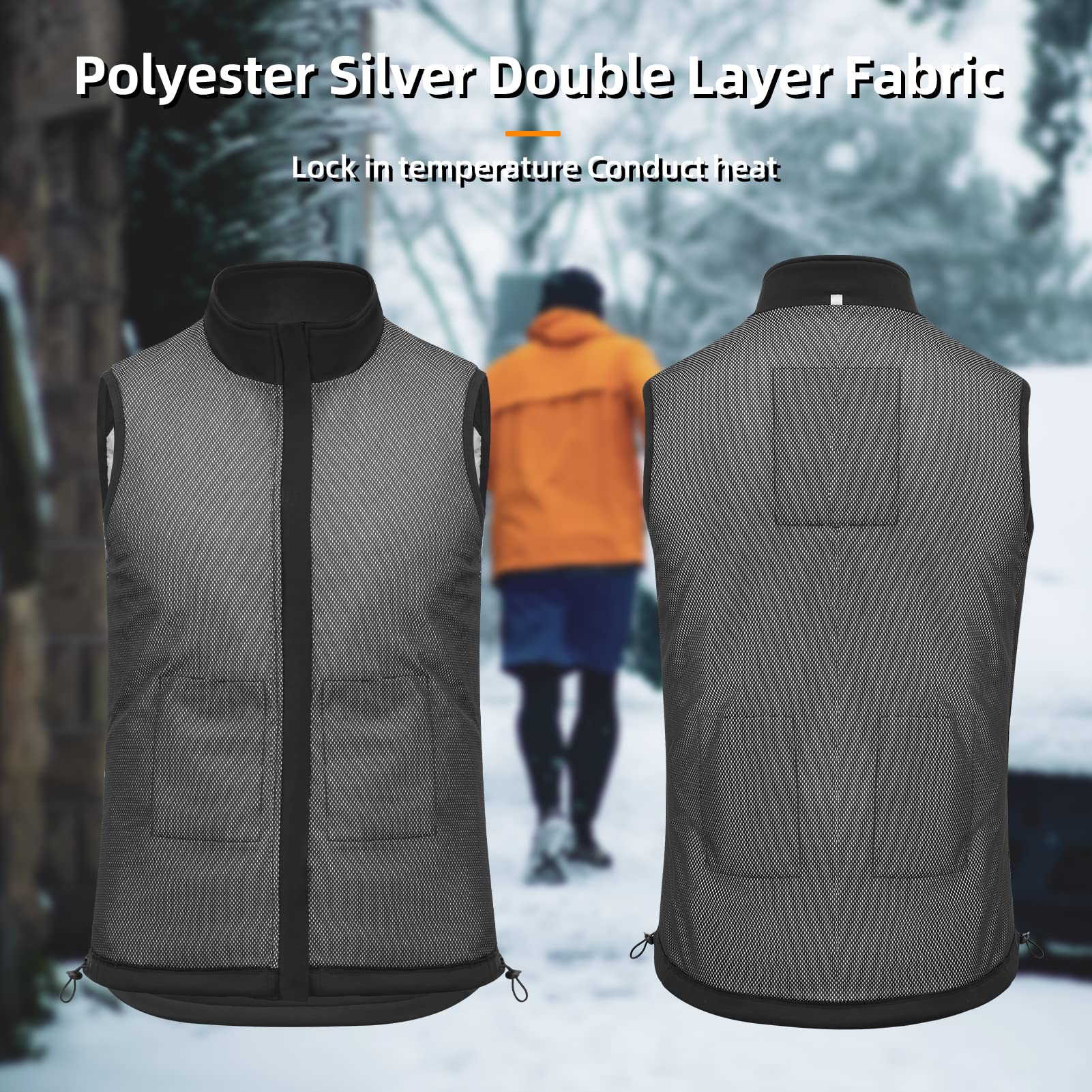ROCKBROS Heated Vest – Fast Heating, 5 Zones, Unisex, Washable - Image 6