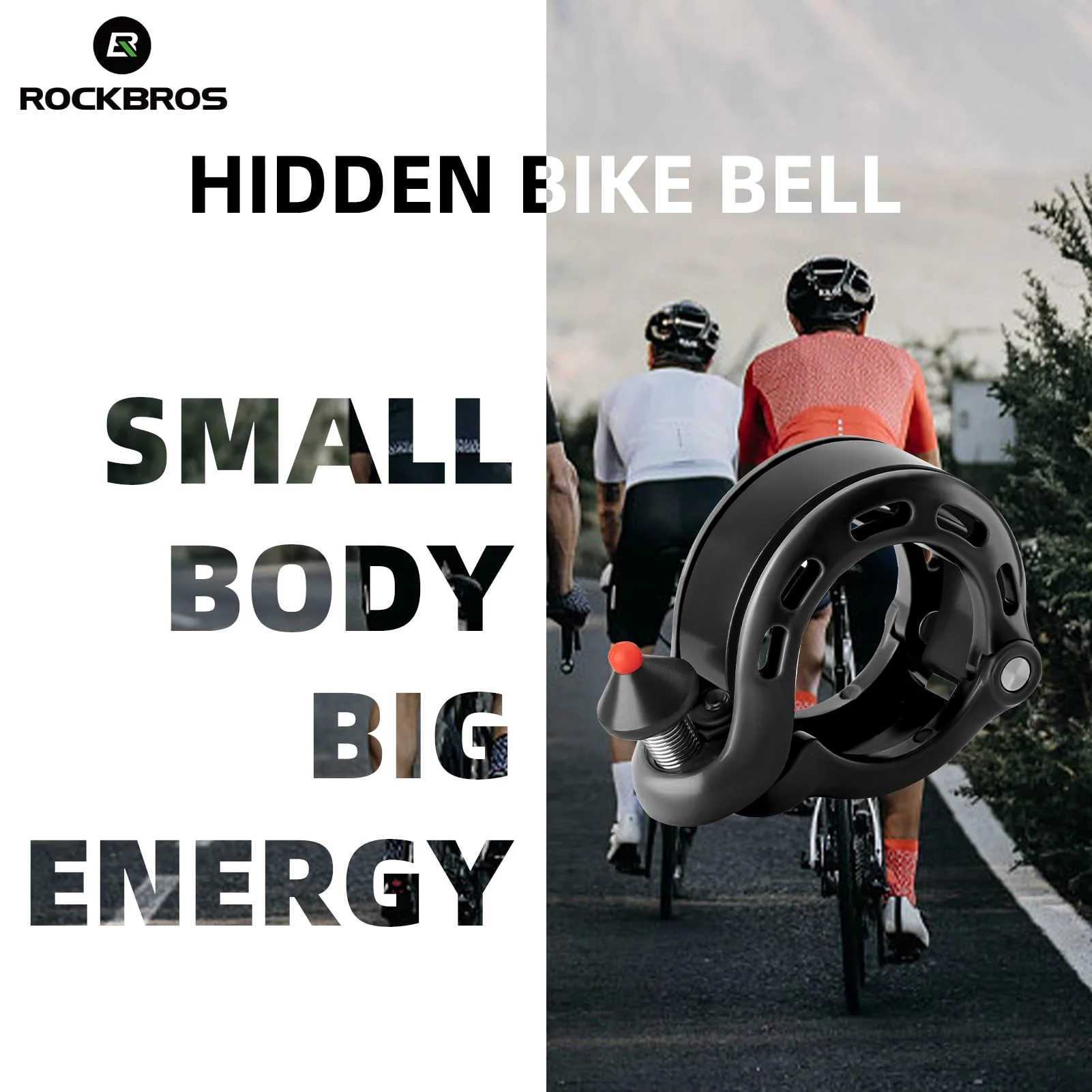 ROCKBROS Hidden Bike Bell Clear Loud Sound 22.2/25.4/31.8mm Bars 100DB Bike Horn - Image 10