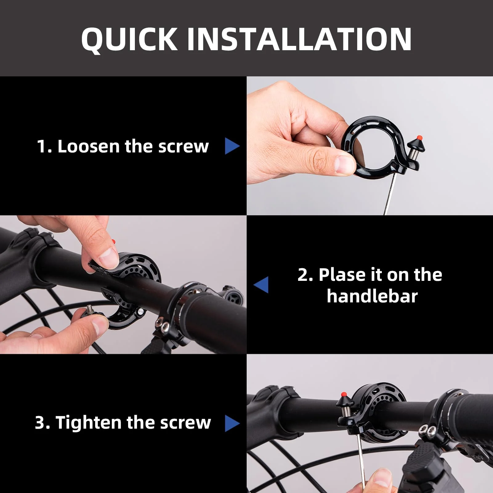 ROCKBROS Hidden Bike Bell Clear Loud Sound 22.2/25.4/31.8mm Bars 100DB Bike Horn - Image 8