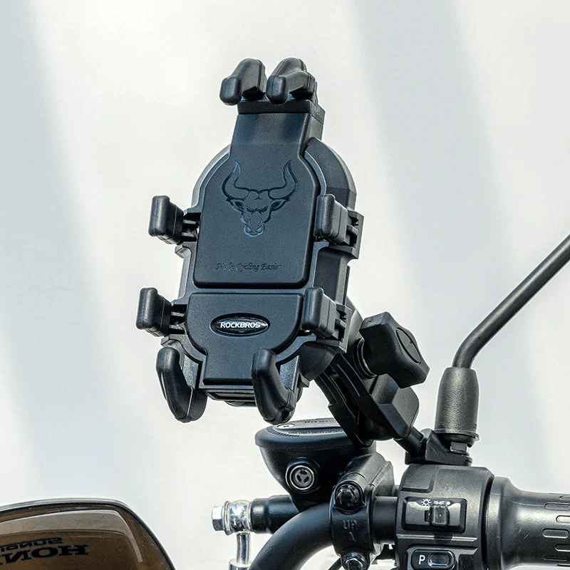 ROCKBROS Metal Bicycle Phone Holder - Universal Shockproof Mount - Image 2