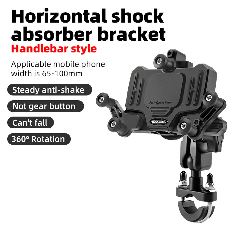 ROCKBROS Metal Bicycle Phone Holder - Universal Shockproof Mount - Image 3