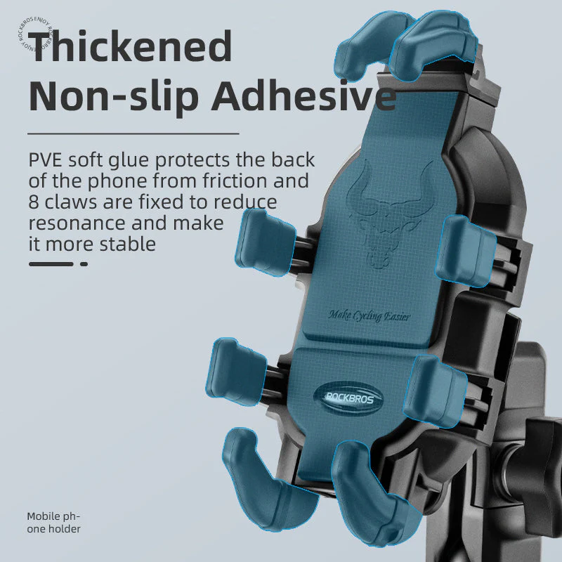 ROCKBROS Metal Bicycle Phone Holder - Universal Shockproof Mount - Image 5