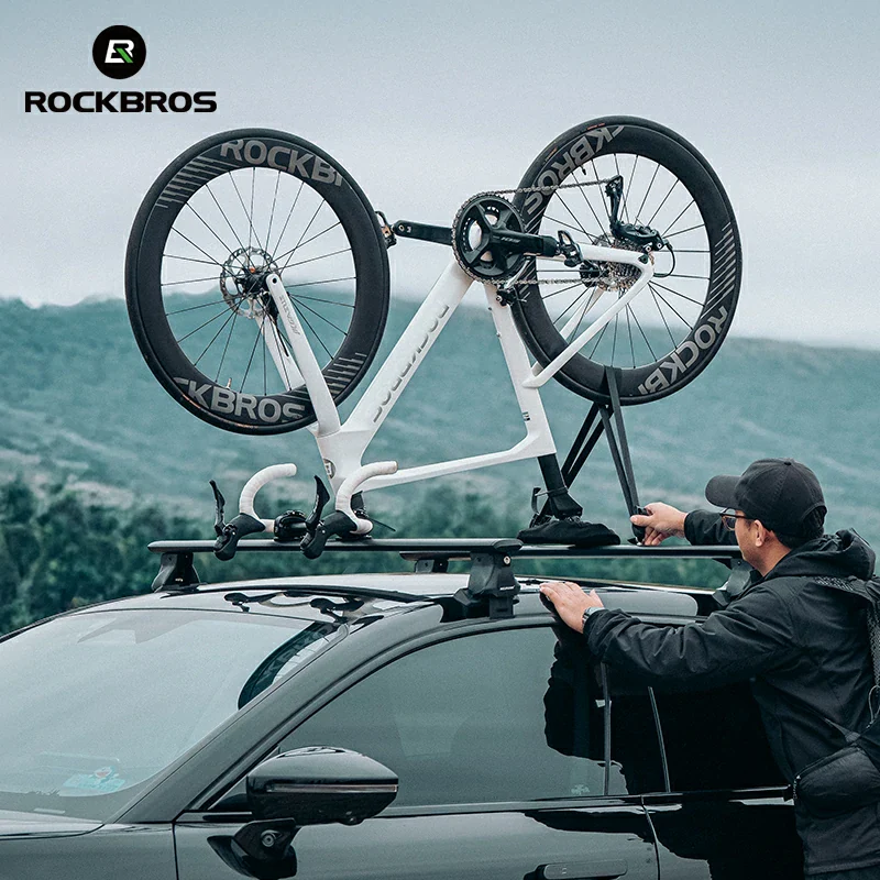 ROCKBROS Inverted Roof Bike Rack for Cars Quick-Release Straps and Clamps - Image 3