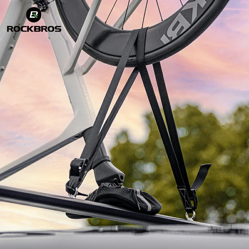 ROCKBROS Inverted Roof Bike Rack for Cars Quick-Release Straps and Clamps - Image 5
