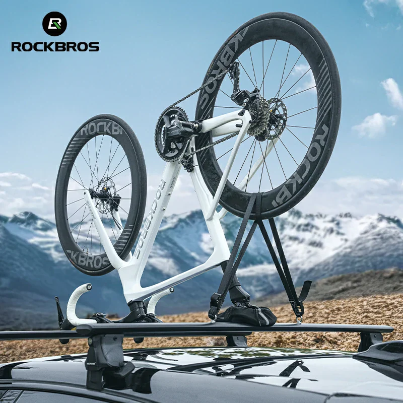 ROCKBROS Inverted Roof Bike Rack for Cars Quick-Release Straps and Clamps - Image 7