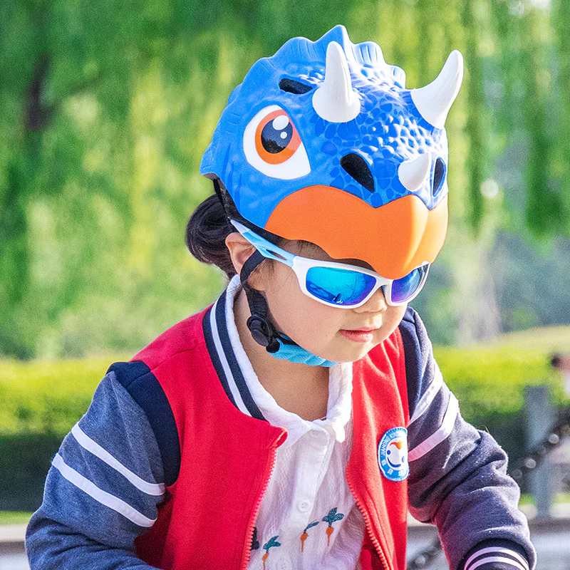 ROCKBROS Kids Cartoon Dinosaur Helmet Adjustable Lightweight - Image 3