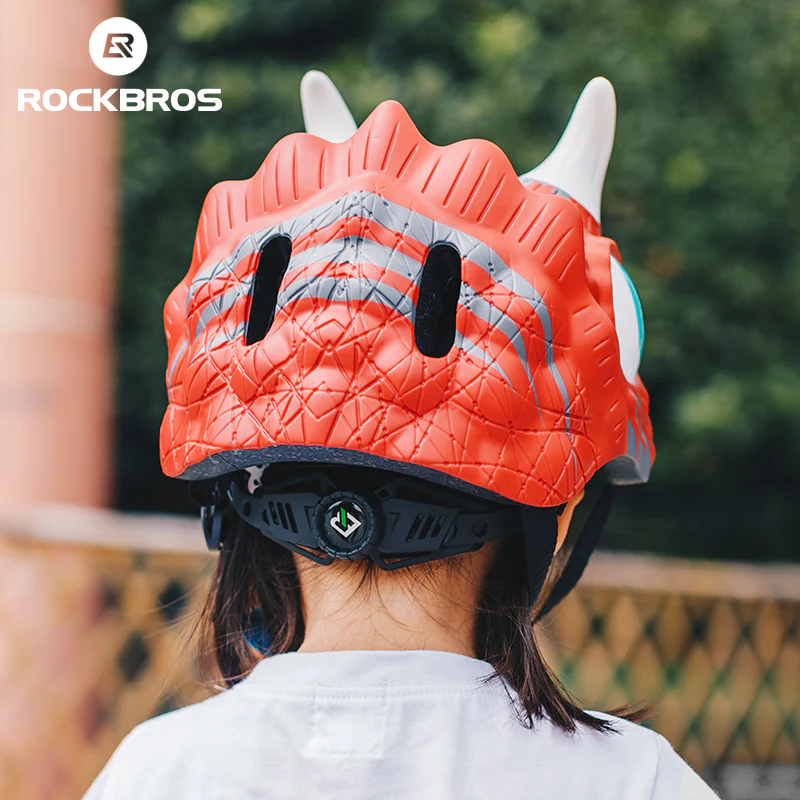 ROCKBROS Kids Cartoon Dinosaur Helmet Adjustable Lightweight - Image 7